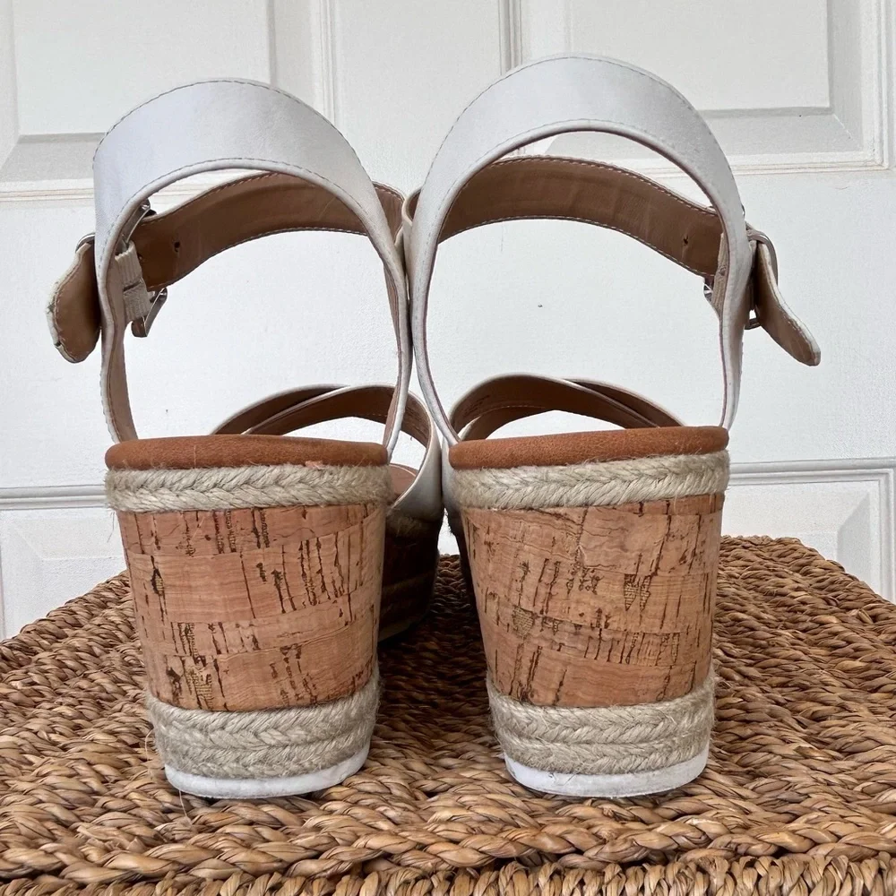 …me Too Sandy Espadrille‎ Platform Wedge Cork Jute Size 9